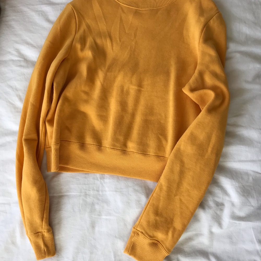 Hollister really warm fluffy yellow jacket